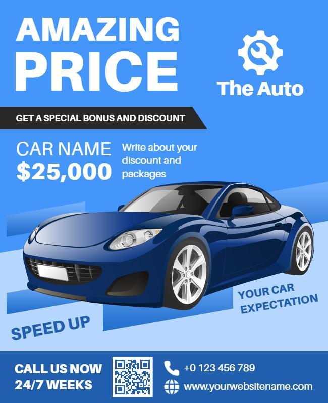 Car Sale Promotional Event Flyer Template