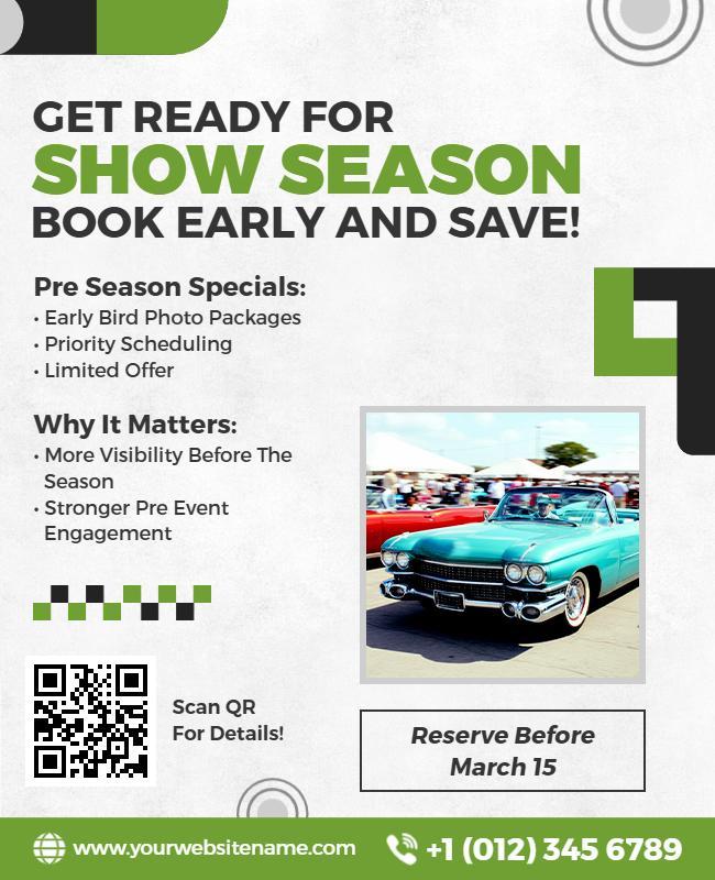 Car Show Season Promotion Flyer Template
