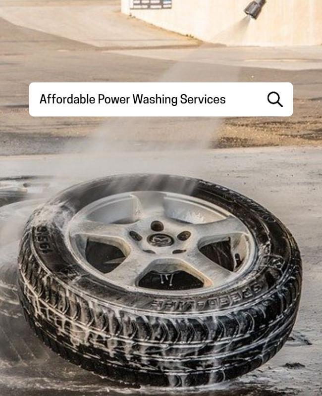 Car Tire Cleaning Power Wash Flyer Template