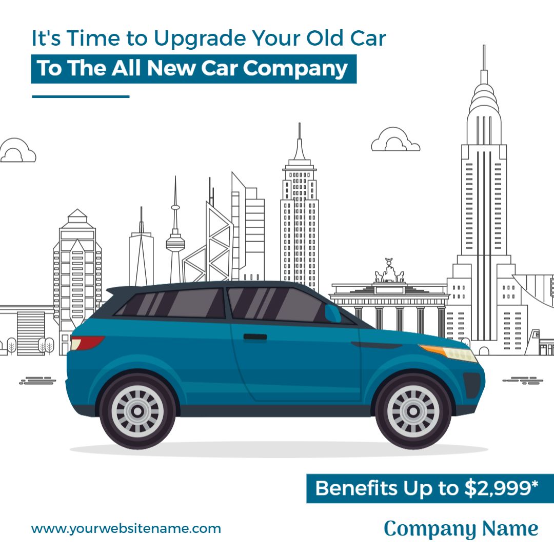 Car Upgrade Promotional Instagram Flyer Template