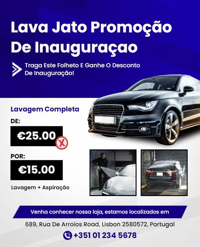 Car Wash Inauguration Promotion Flyer Template