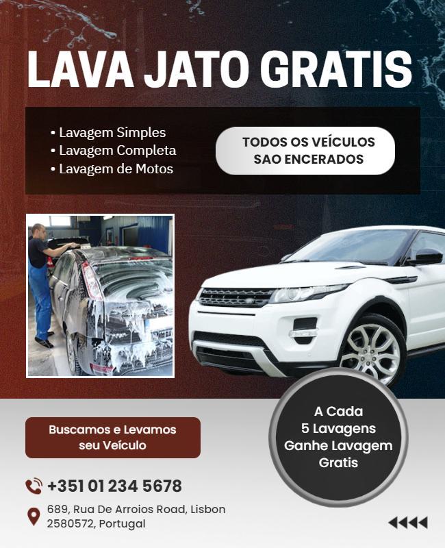 Car Wash Promotion with Free Service Flyer Template