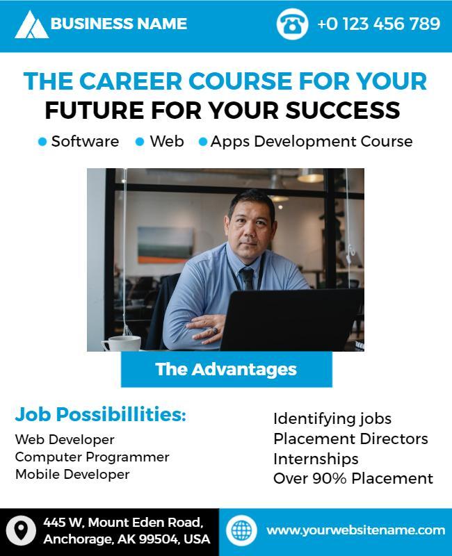 Career Development and Success Course Flyer Template