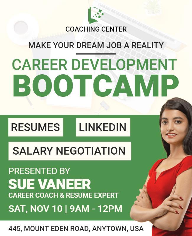 Career Development Bootcamp Event Flyer Template