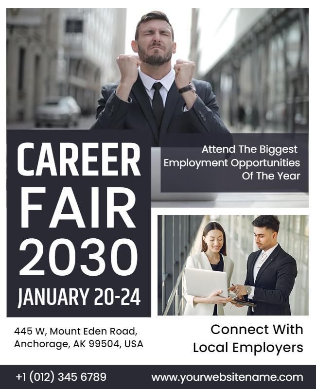 Career Fair with Local Employers Flyer Template