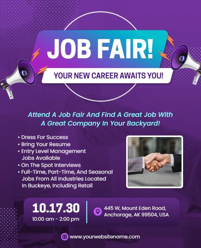 Career Opportunities Job Fair Flyer Template