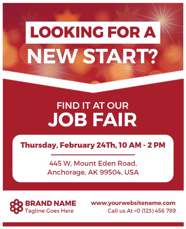 Career Opportunity Job Fair Flyer Template