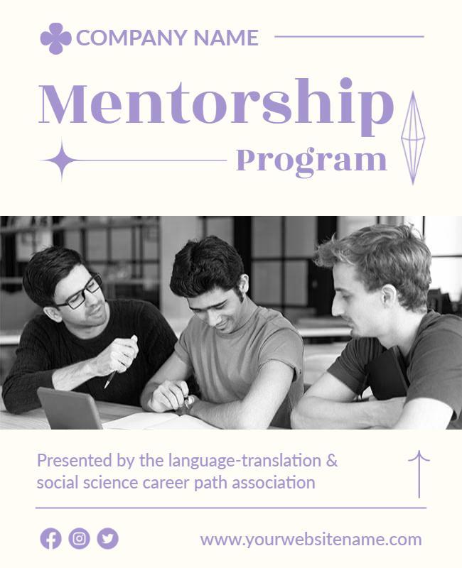 Career Path Mentorship Program Flyer Template