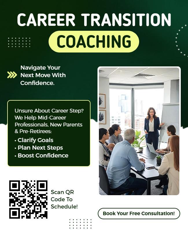 Career Transition Coaching Services Promotional Flyer Template