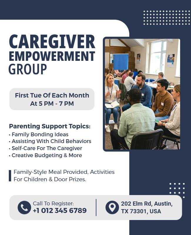 Caregiver Empowerment Group Meeting Flyer Template