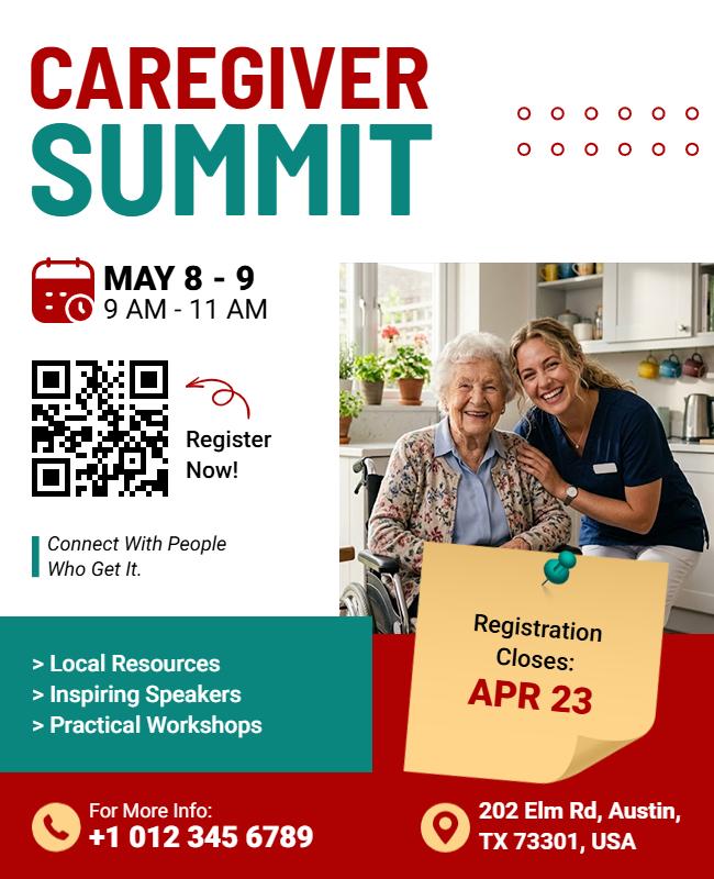 Caregiver Summit Event Flyer Template