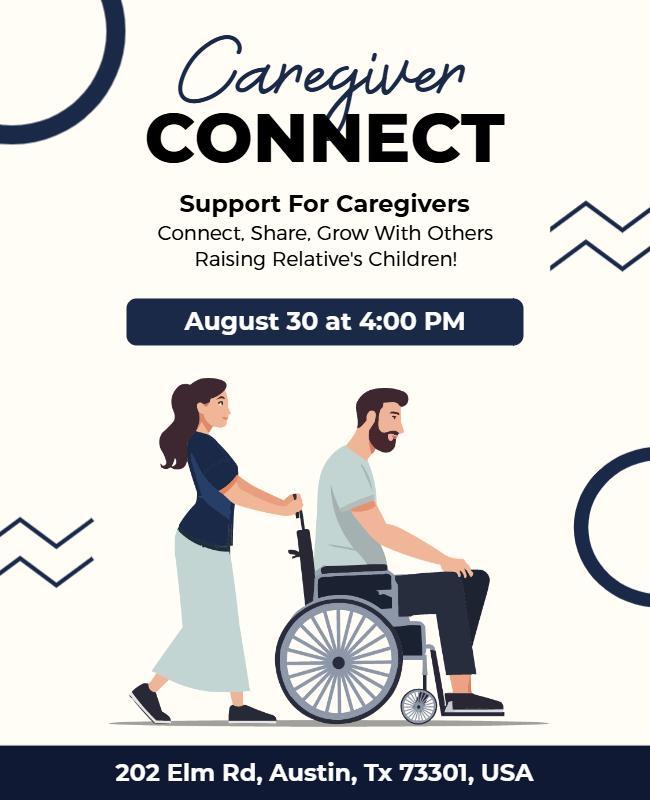 Caregiver Support Event Flyer Template