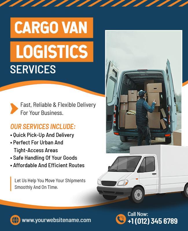 Cargo Van Logistics Services Flyer Template