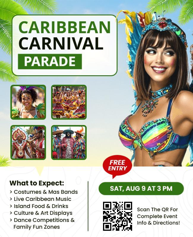 Caribbean Carnival Parade Event Flyer Template