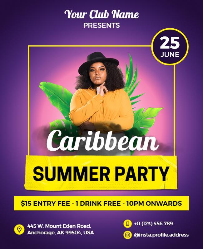 Caribbean Summer Party Event Flyer Template