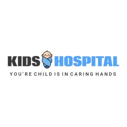 Caring and Friendly Kids Hospital Providing Safe Healthcare Logo Template