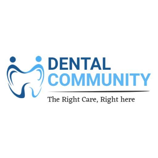 Caring Blue Design Representing Dental Community Services Logo Template