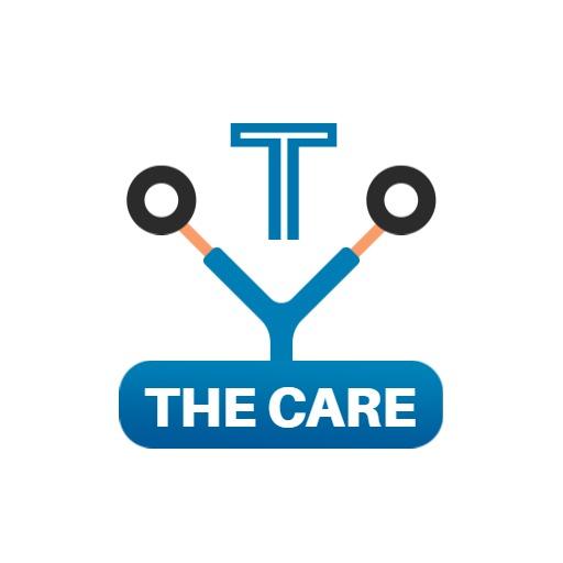 Caring Blue Healthcare Symbol Representing Hospital Services Logo Template