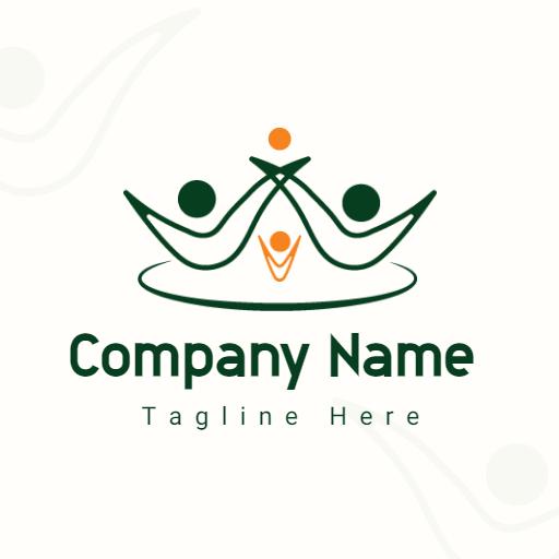 Caring Green Family Connection Symbolizing Togetherness Logo Template