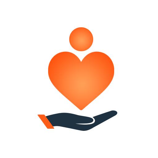 Caring Hand with Heart Symbolizes Insurance Solutions Logo Template