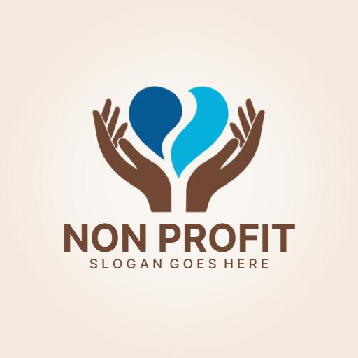 Caring Hands Embrace a Heart for Non Profit Efforts Logo Template