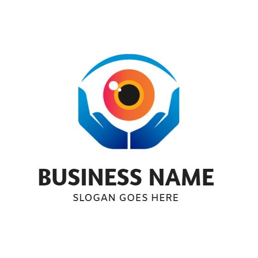 Caring Hands Surrounding Eye for Eye Care Center Logo Template