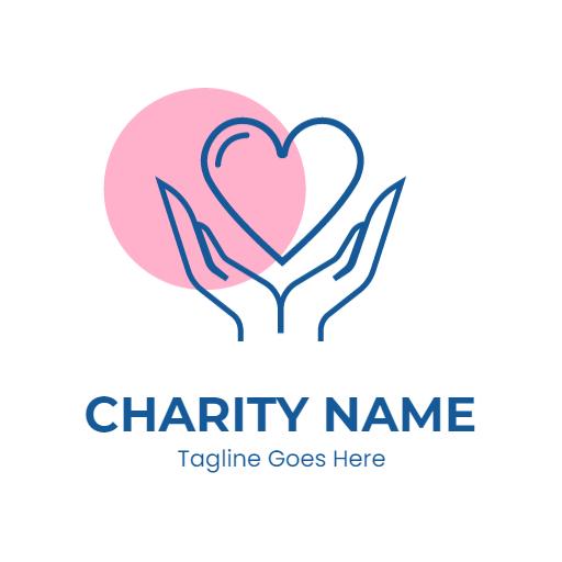 Caring Hands with Heart Emphasizing Charity Logo Template