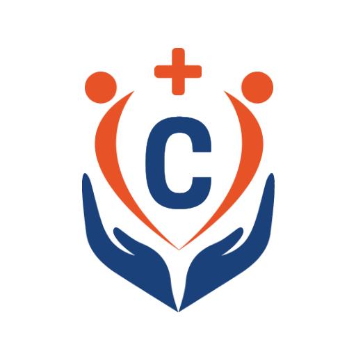 Caring Health Services Represented by Hands and Letter C Logo Template