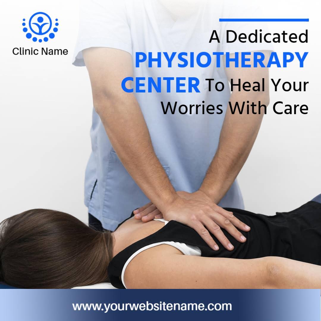 Caring Physiotherapy Center for Health and Wellness Support Ad Template
