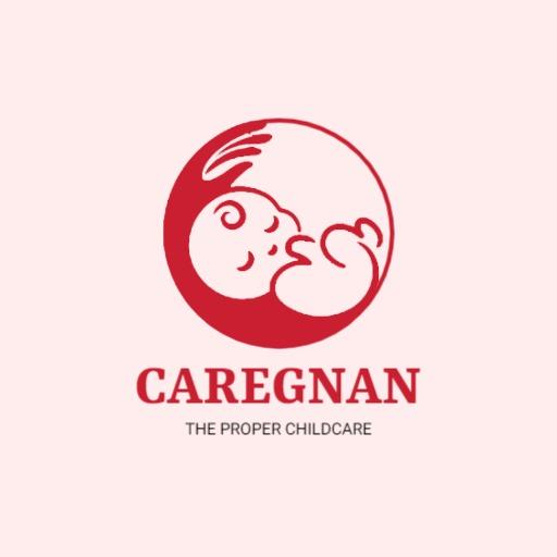 Caring Red Design Emphasizing Child Care Services Logo Template