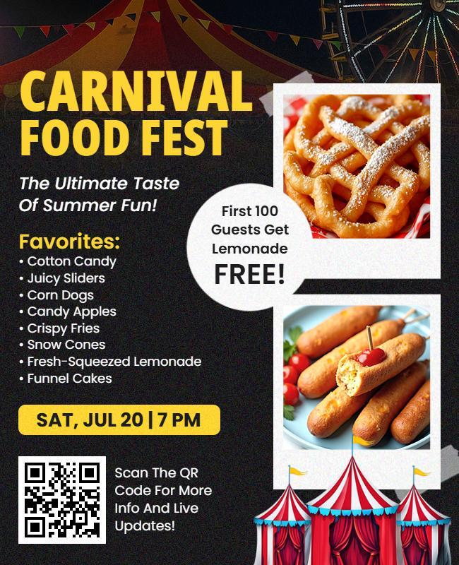 Carnival Food Festival Event Flyer Template