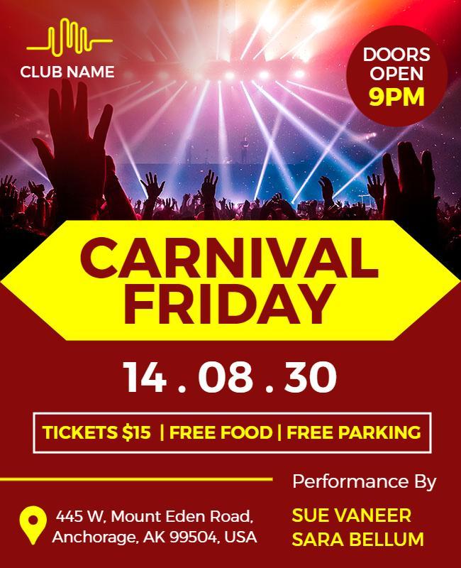 Carnival Friday Night Event Flyer Template