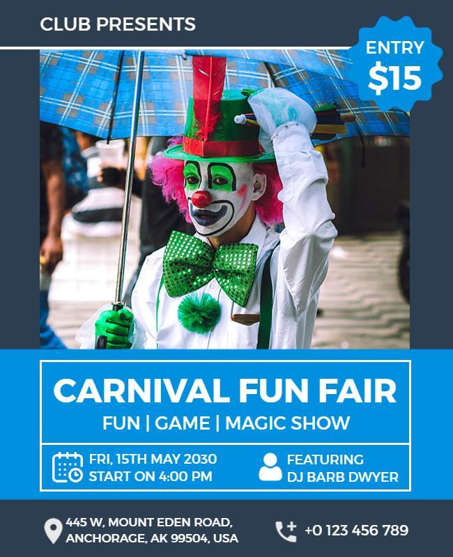 Carnival Fun Fair Entertainment Flyer Template