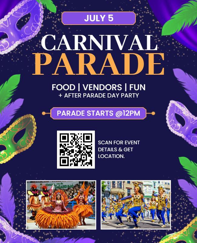 Carnival Parade Celebration Event Flyer Template
