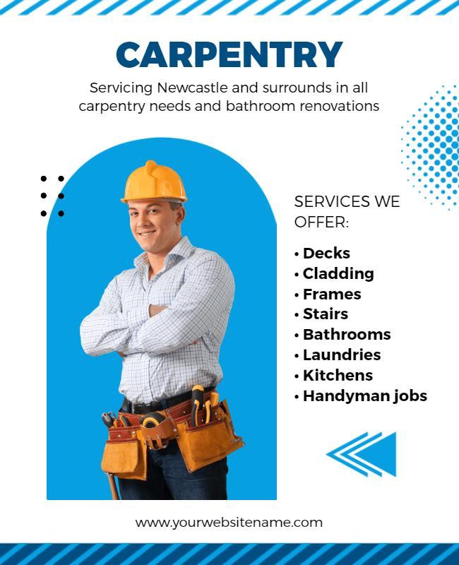 Carpentry and Renovation Services Flyer Template