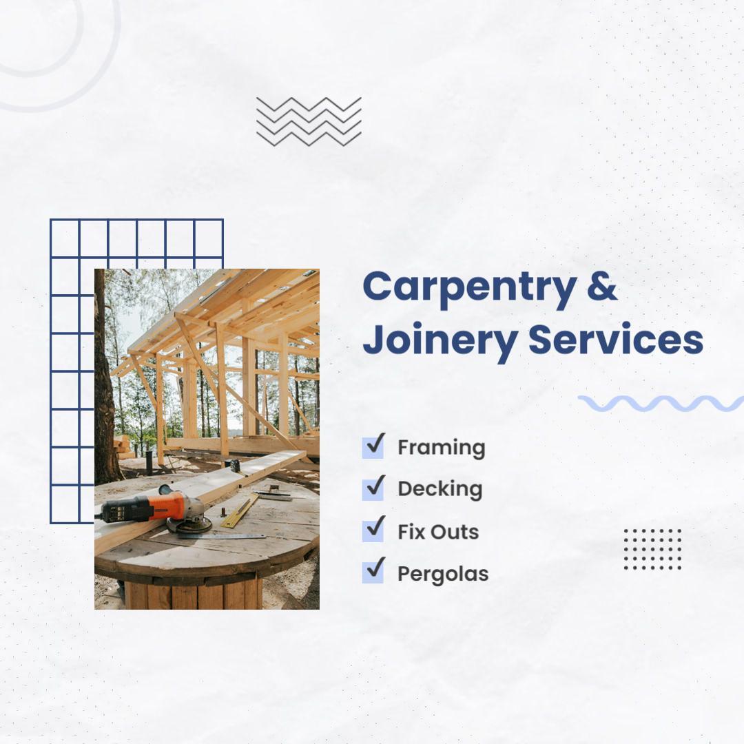 Carpentry Joinery Services Instagram Flyer Template