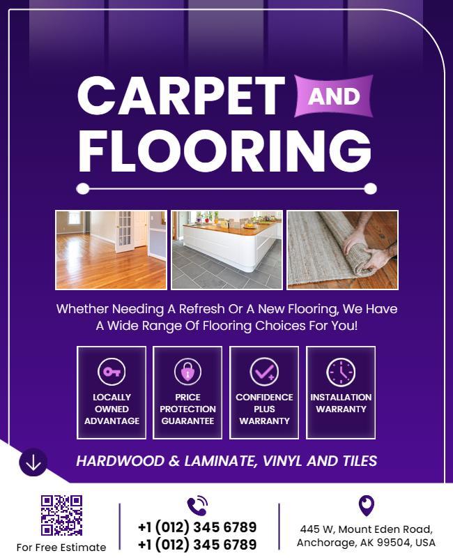 Carpet and Flooring Services Promotion Flyer Template