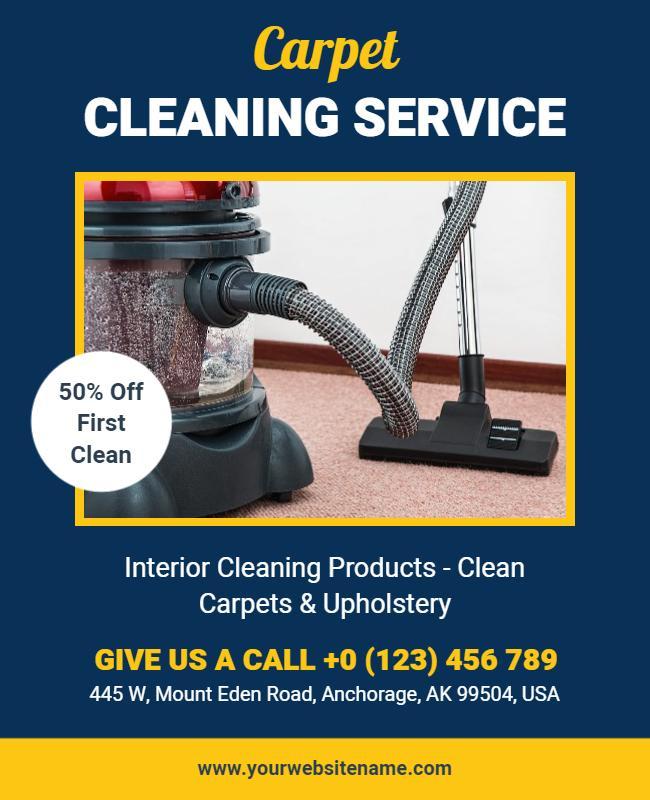 Carpet and Upholstery Cleaning Service Flyer Template