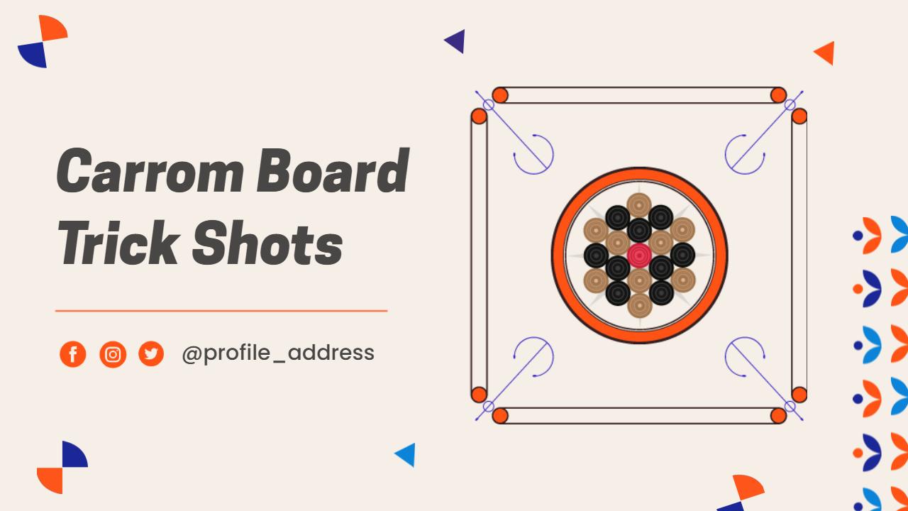Carrom Board Trick Shots Gaming YouTube Thumbnail Template