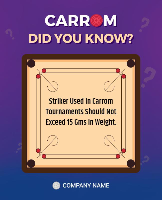 Carrom Facts Educational Flyer Template