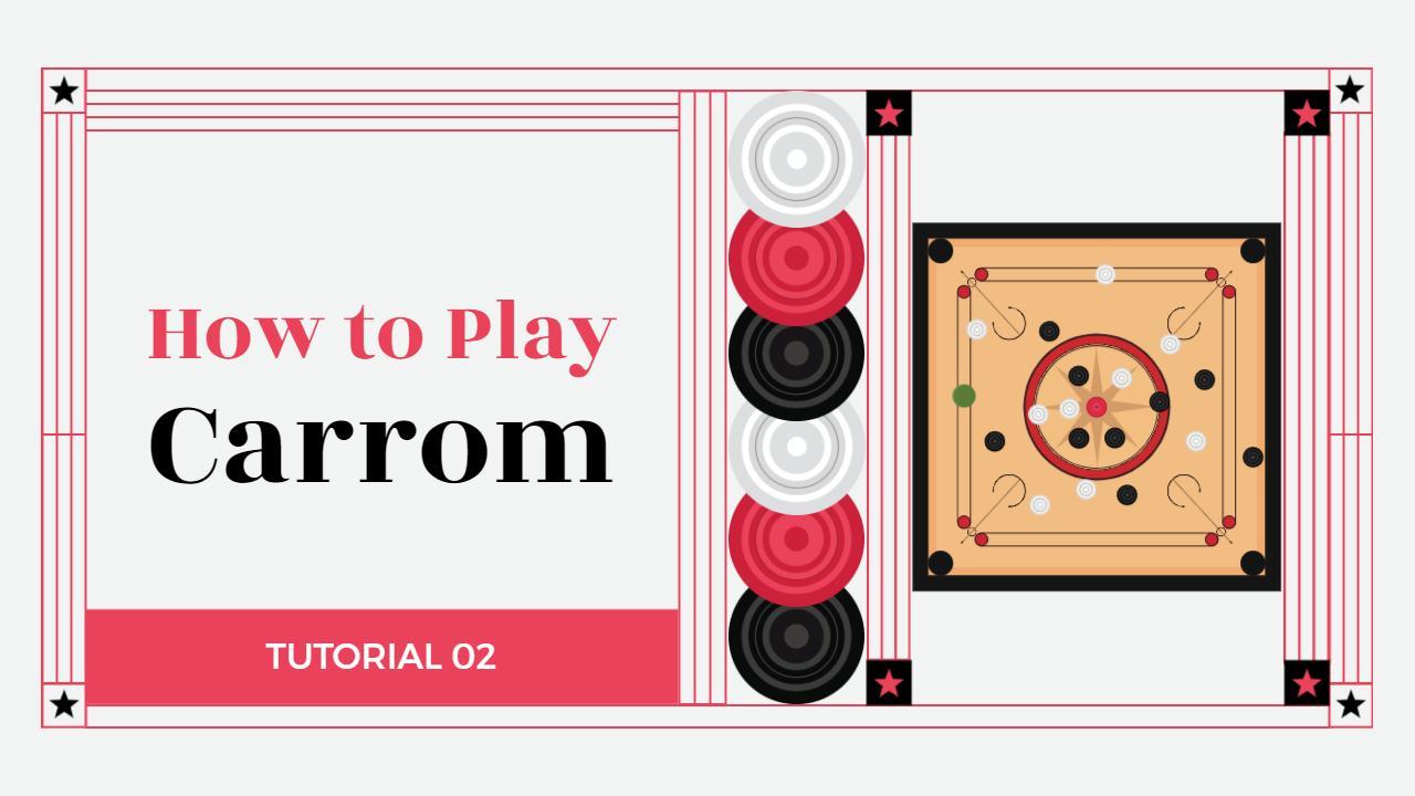 Carrom Game Strategy Tutorial Guide YouTube Thumbnail Template