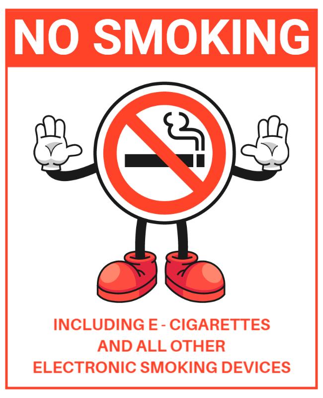 Cartoonish Bold No Smoking Awareness Sign Poster Template