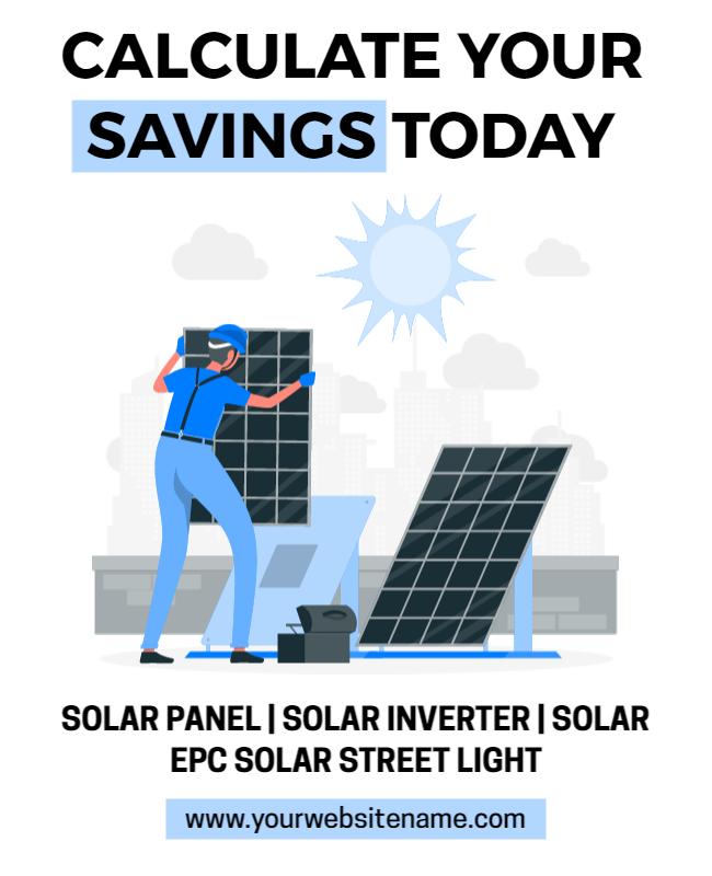 Carucate Your Solar Services Flyer Template