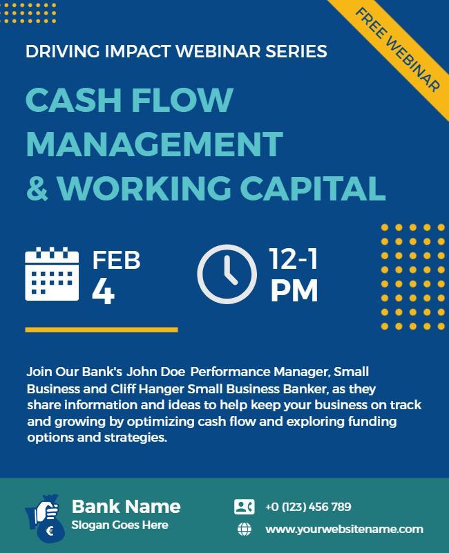 Cash Flow Management Webinar Flyer Template