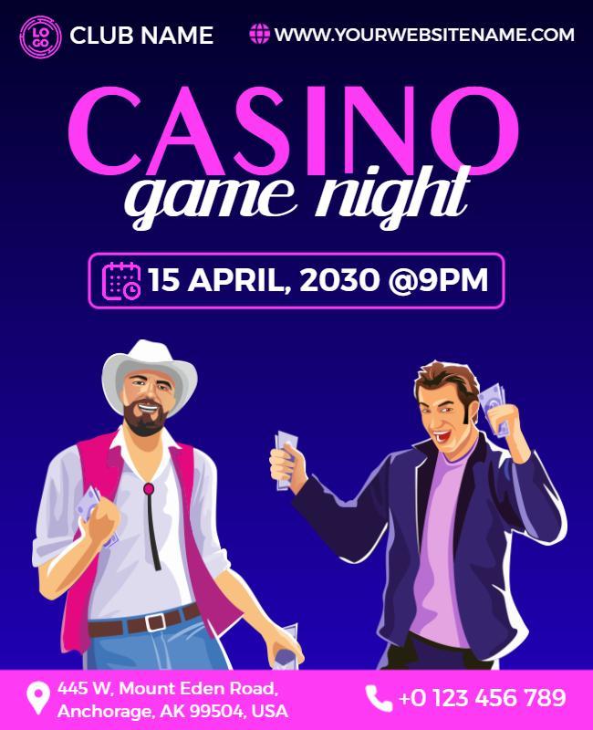 Casino Game Night Event Flyer Template