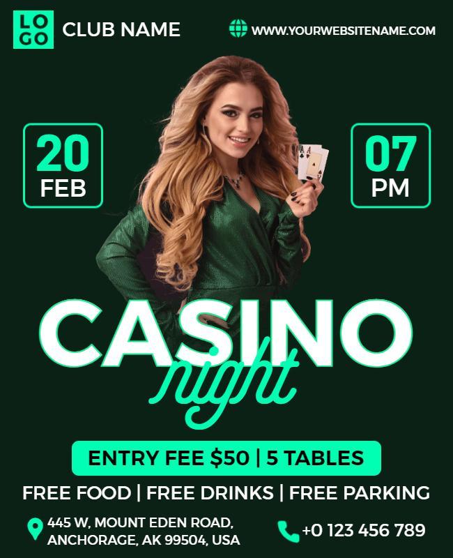 Casino Night Event Flyer Template