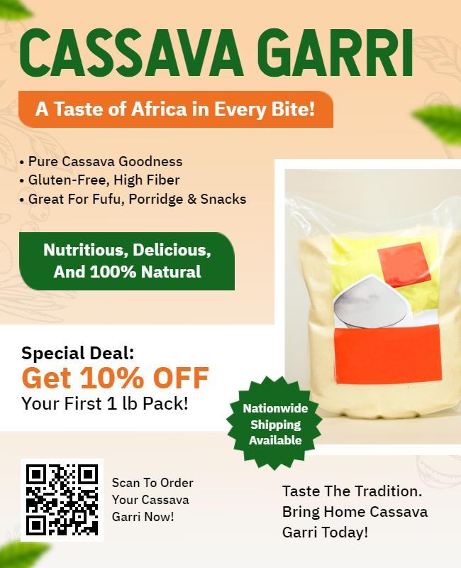 Cassava Garri Product Promotion Flyer Template