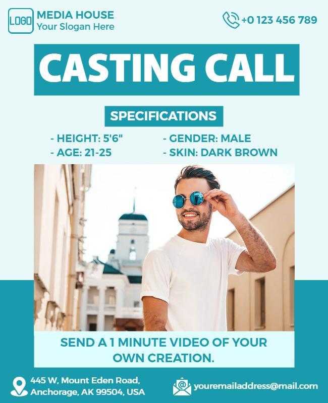 Casting Call Announcement Flyer Template