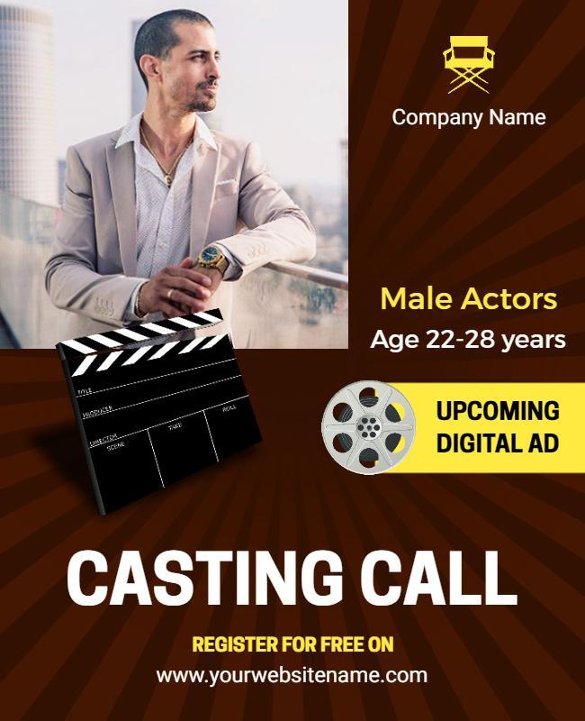 Casting Call for Digital Ad Flyer Template