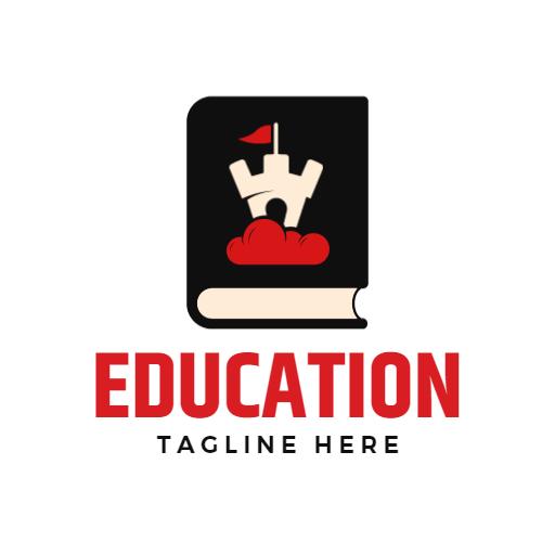Castle on a Book Representing Innovative Education Logo Template